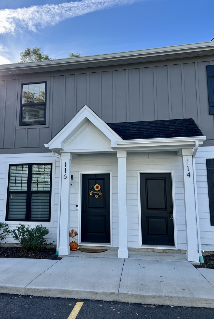 a house view with a outdoor space