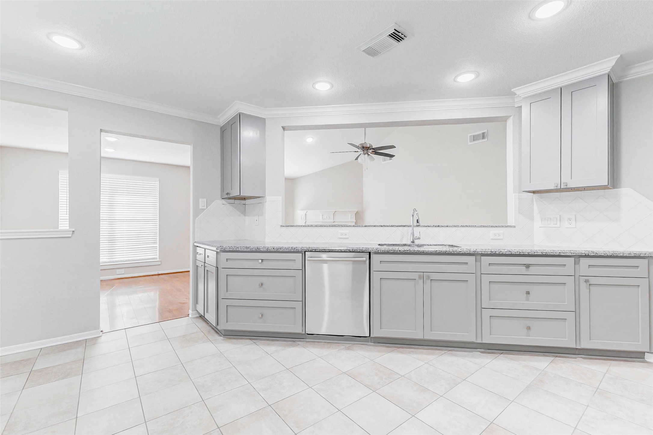 2410 Clear Ridge Drive Houston, TX 77339 - Photo 7 of 24 a spacious bathroom with a granite countertop sink and a mirror