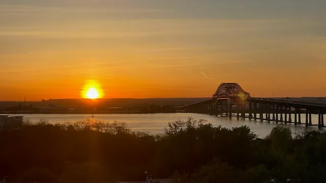 a view of lake and mountain