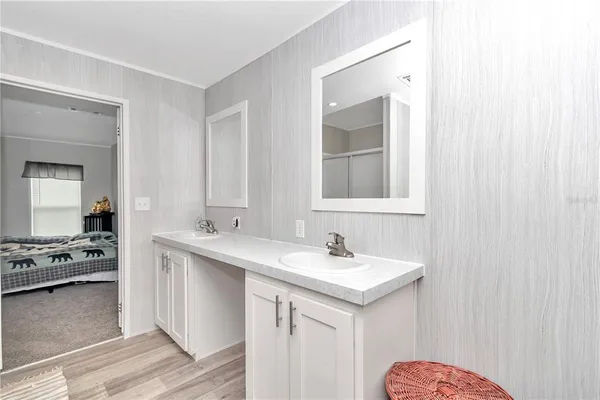 a view of a lake from a yard