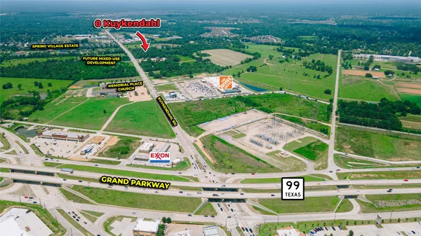 an aerial view of a city