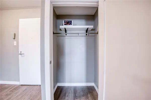 a room with storage and utility