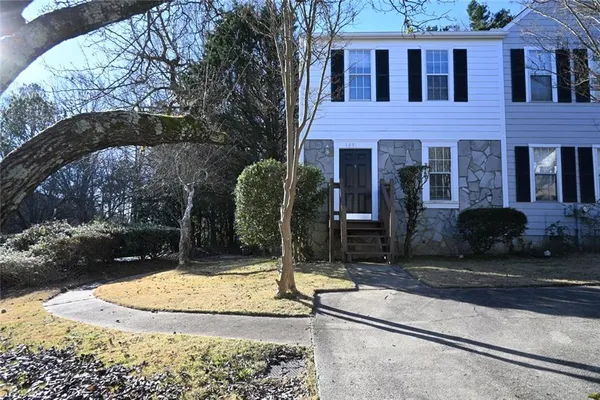 a front view of a house