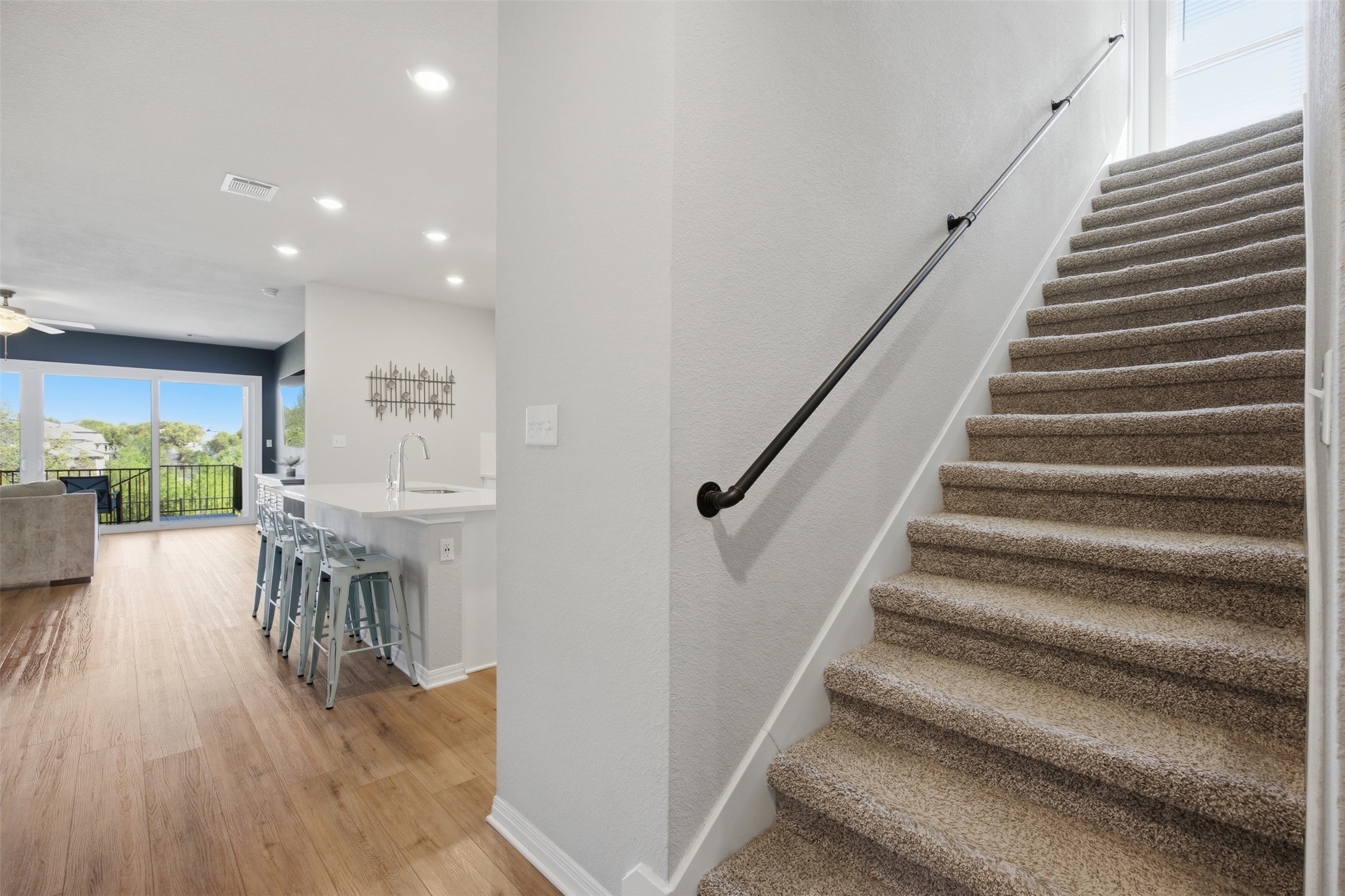 904 View Drive Georgetown, TX 78628 - Photo 21 of 40 a view of entryway and hall with wooden floor