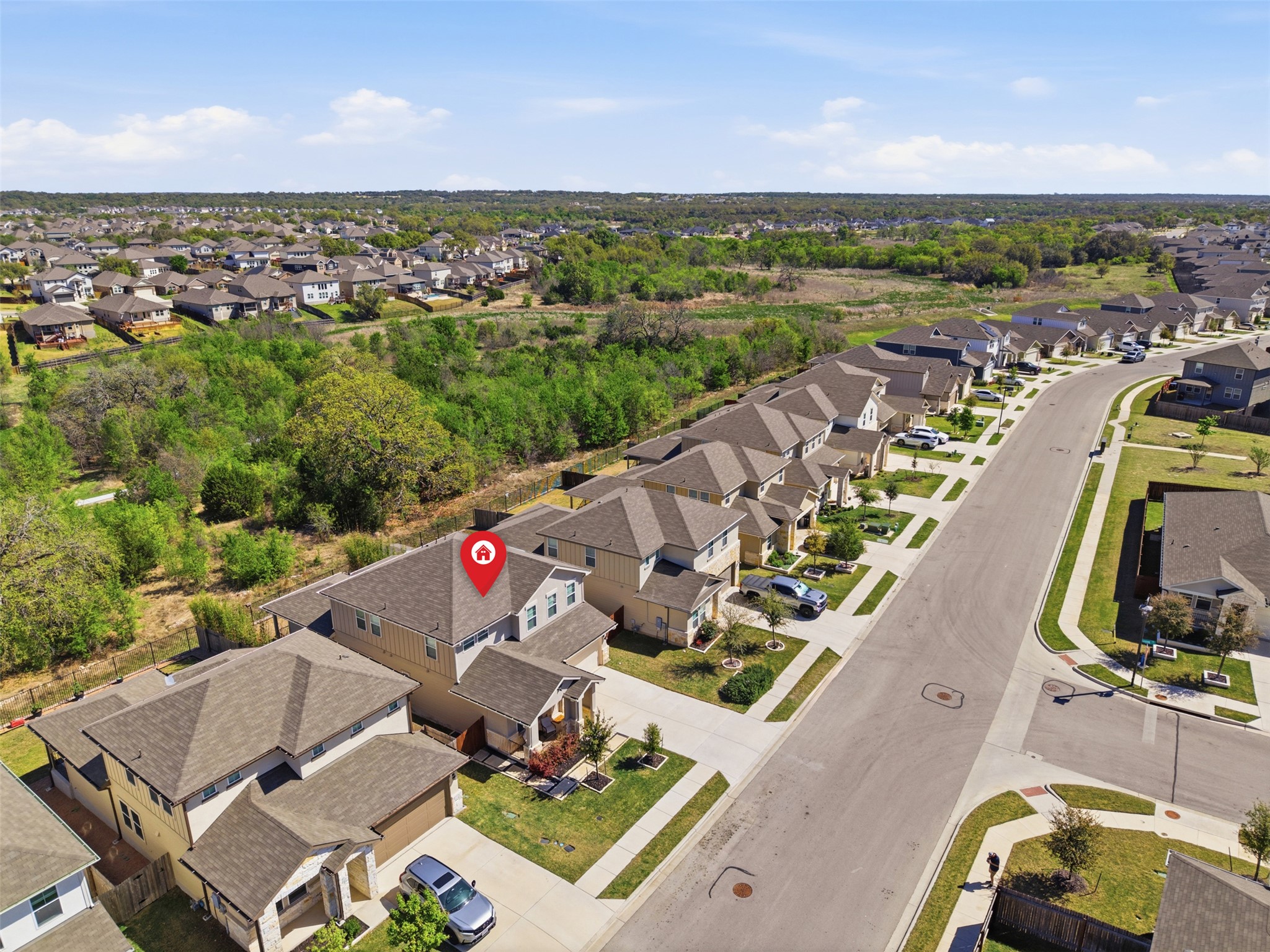 904 View Drive Georgetown, TX 78628 - Photo 33 of 40 an aerial view of a house with garden space and ocean view