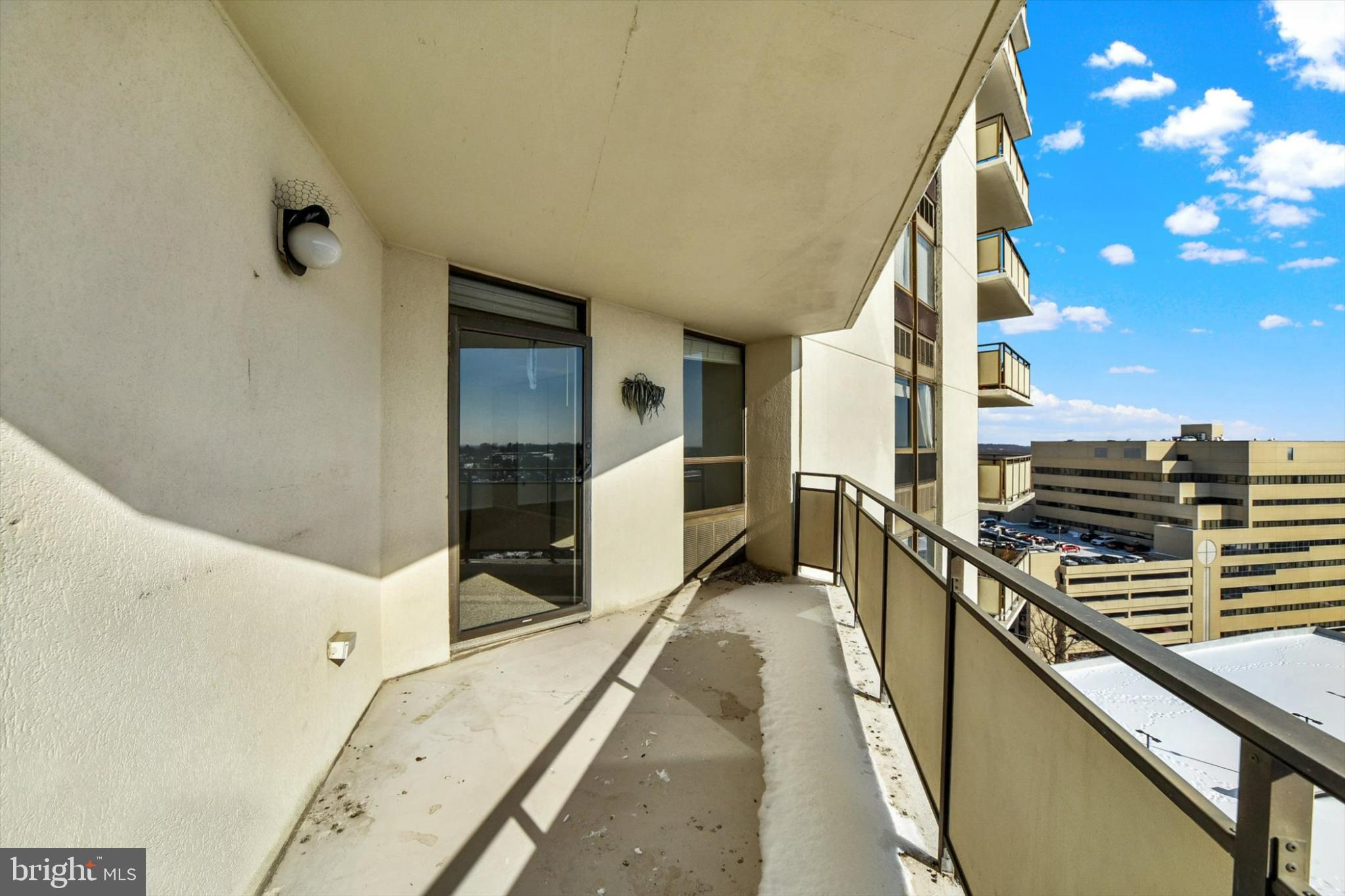 205 East Joppa Road, Unit 1604 Towson, MD 21286 - Photo 17 of 19 Spacious balcony with city views.