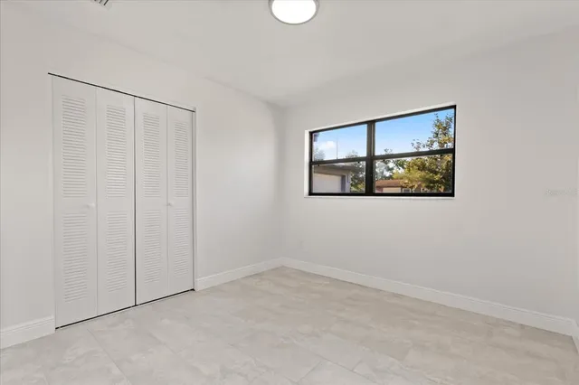 an empty room with a window