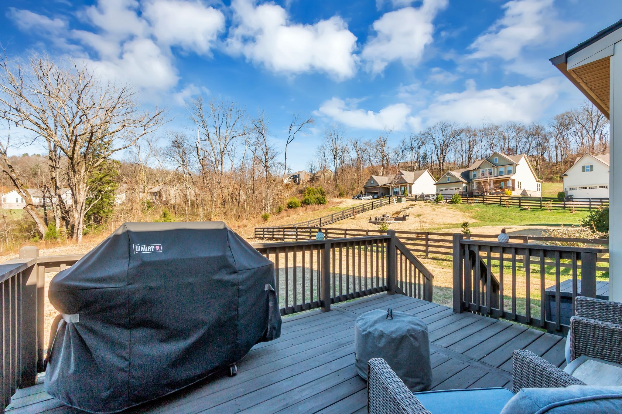 6930 Wellsford Lane College Grove, TN 37046 - Photo 32 of 44 a view of balcony with wooden floor and seating space