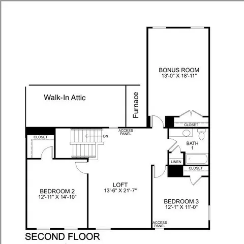 a view of a yard with plants and trees