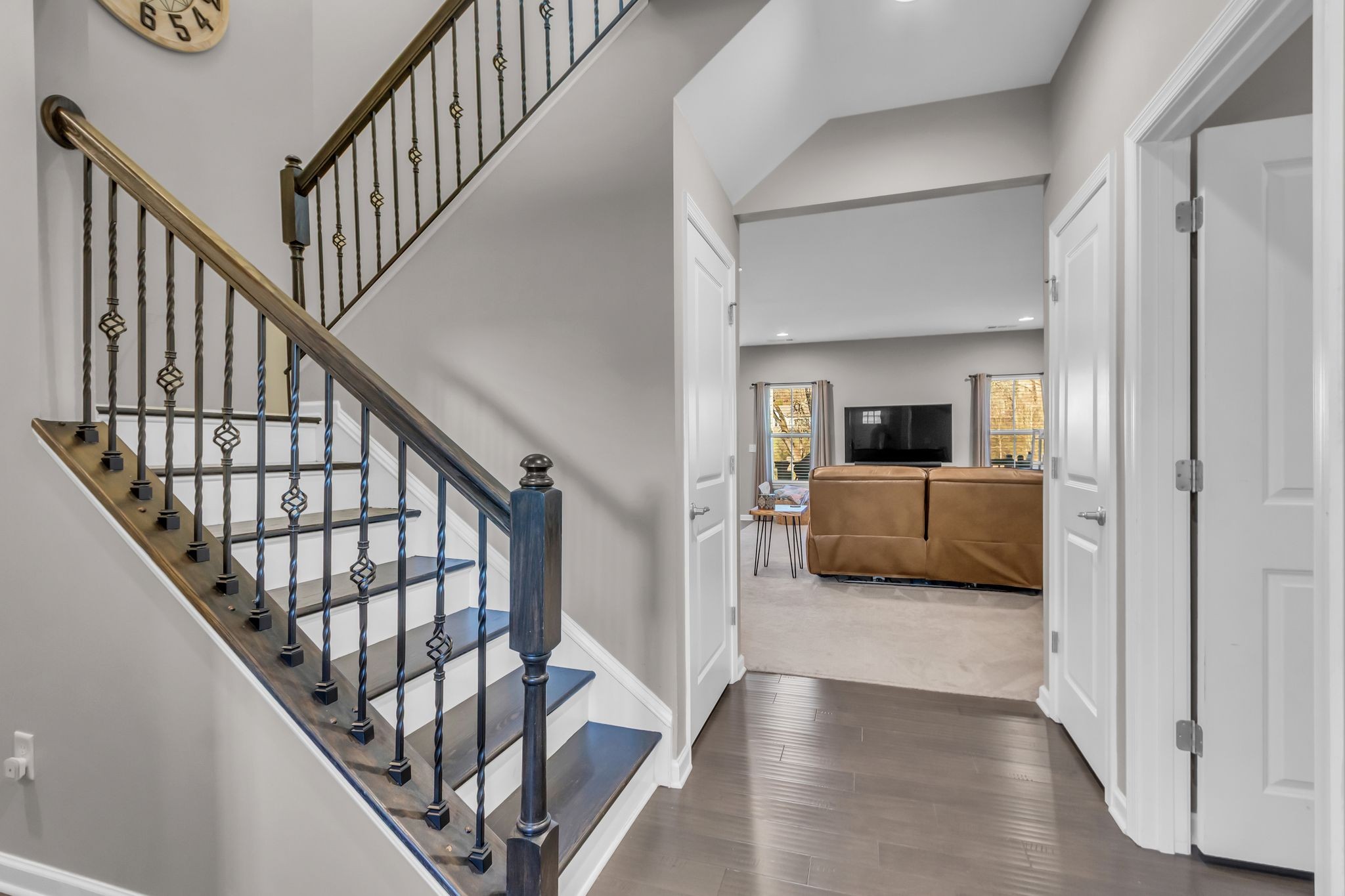 6930 Wellsford Lane College Grove, TN 37046 - Photo 6 of 44 a view of entryway and hall with wooden floor