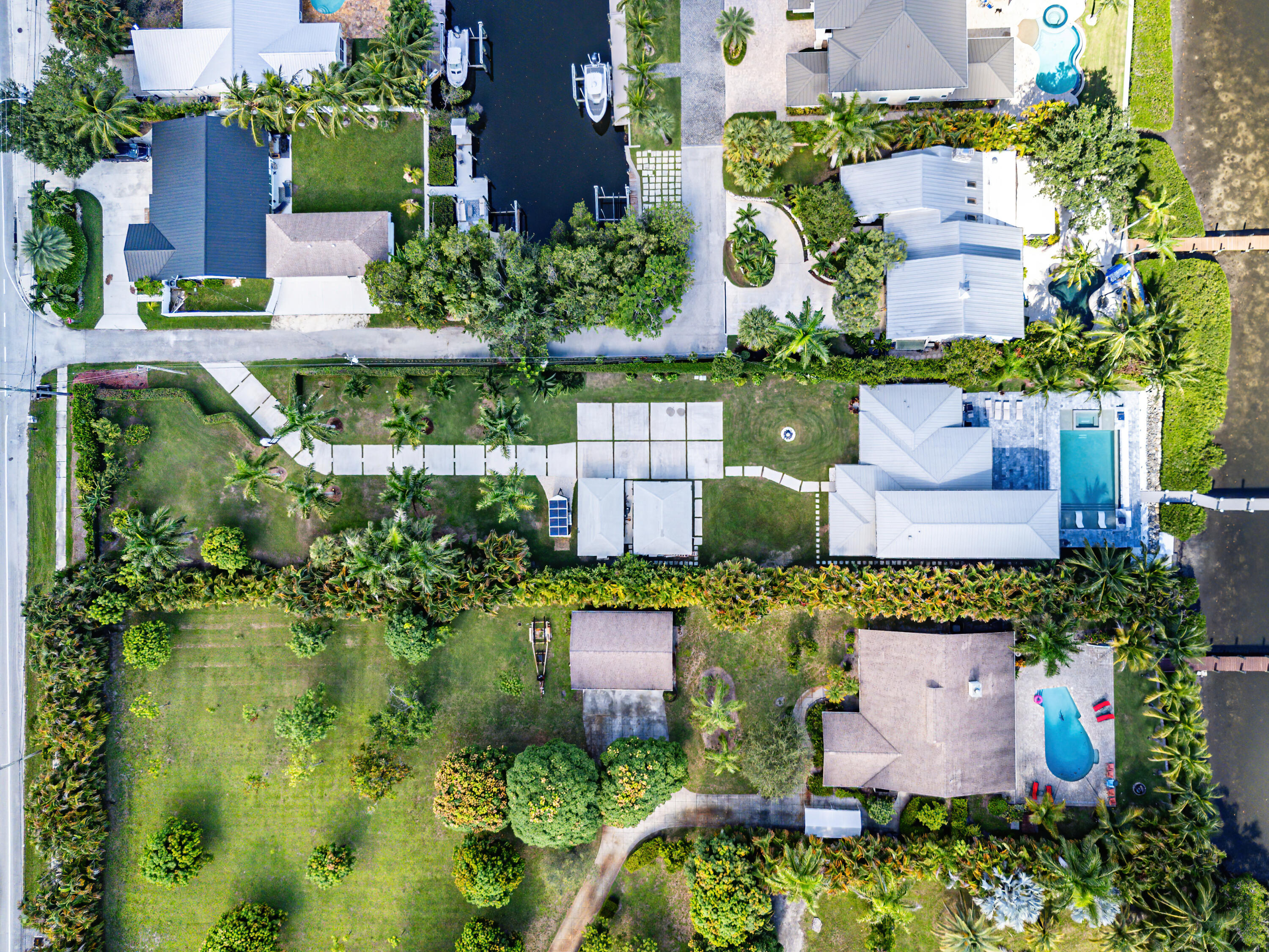 5447 Center Street Jupiter, FL 33458 - Photo 57 of 60 an aerial view of a house with a garden