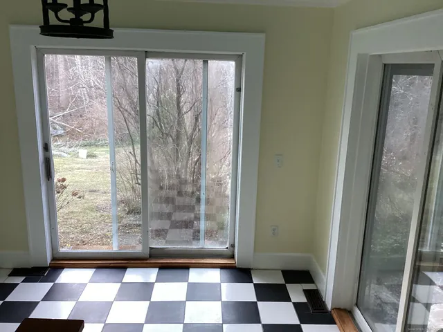 a house view with a garden space