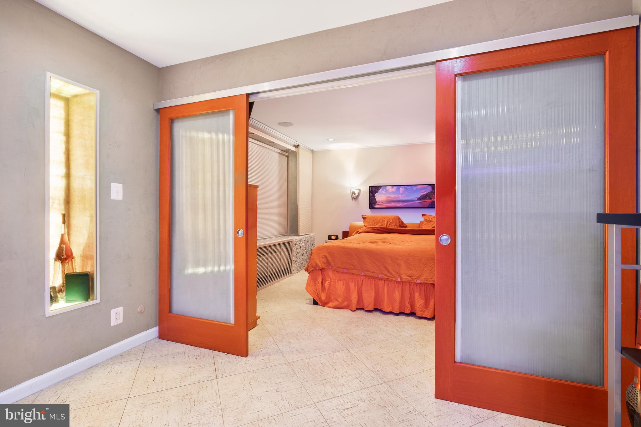 9701 Fields Road, Unit 201 Gaithersburg, MD 20878 - Photo 31 of 68 View into Main BR; night-time ambiance