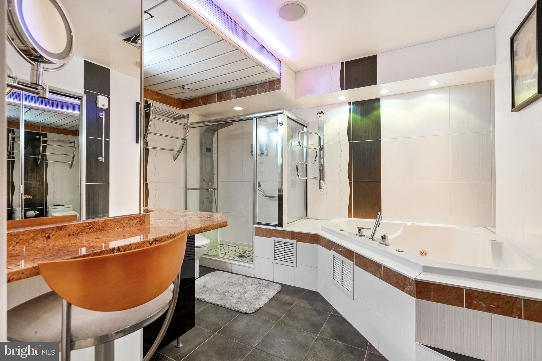 9701 Fields Road, Unit 201 Gaithersburg, MD 20878 - Photo 45 of 68 Main BA, modern features - night-time