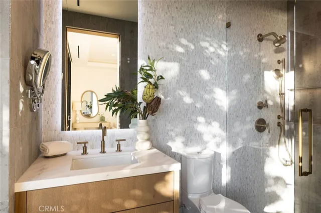 a dining room with window