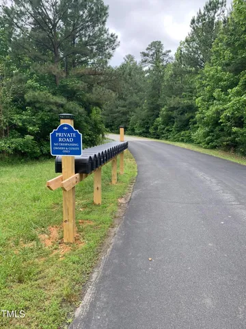 a view of a lake with a park