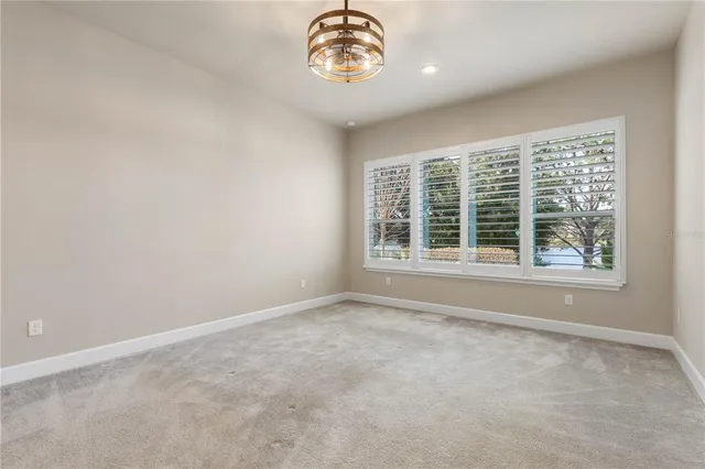 a view of a lake from a yard