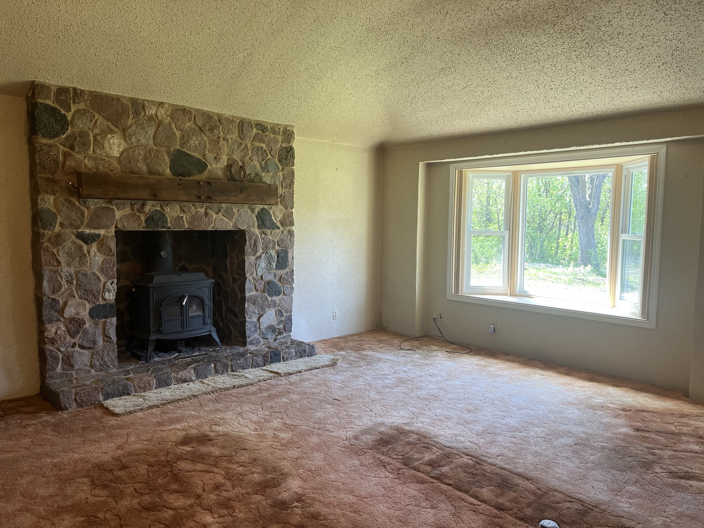 6519 Rowland Road Huntley, IL 60142 - Photo 7 of 12 an empty room with a fireplace and window