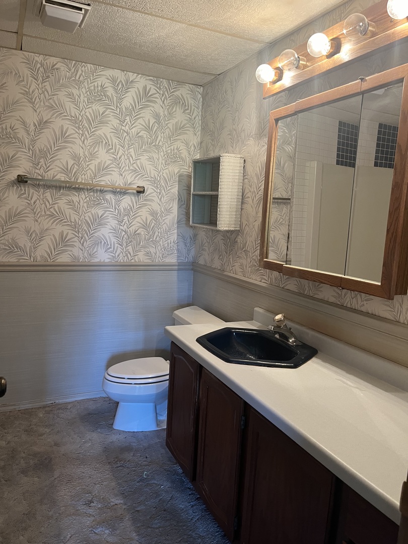 6519 Rowland Road Huntley, IL 60142 - Photo 10 of 12 a bathroom with a sink a toilet and mirror