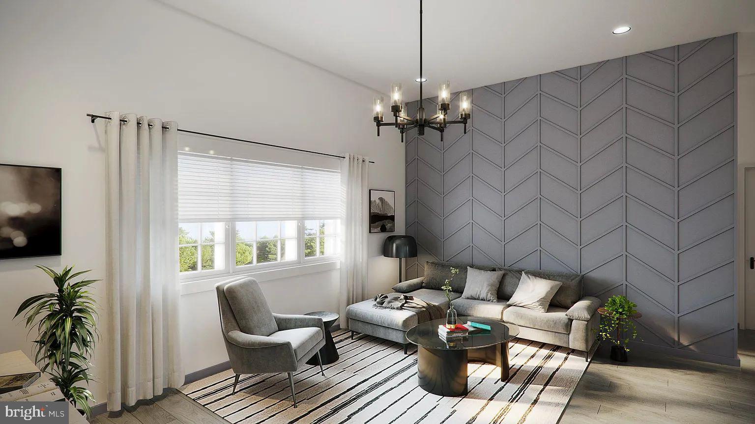 3500 Beech Avenue, Unit 3500A Baltimore, MD 21211 - Photo 3 of 7 a living room with furniture a flat screen tv and a large window