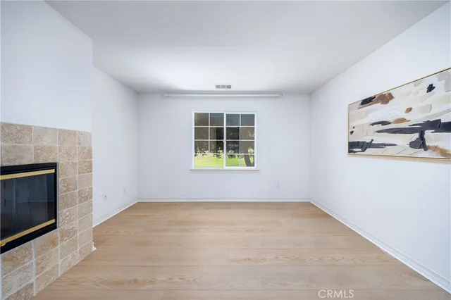 an empty room with a window