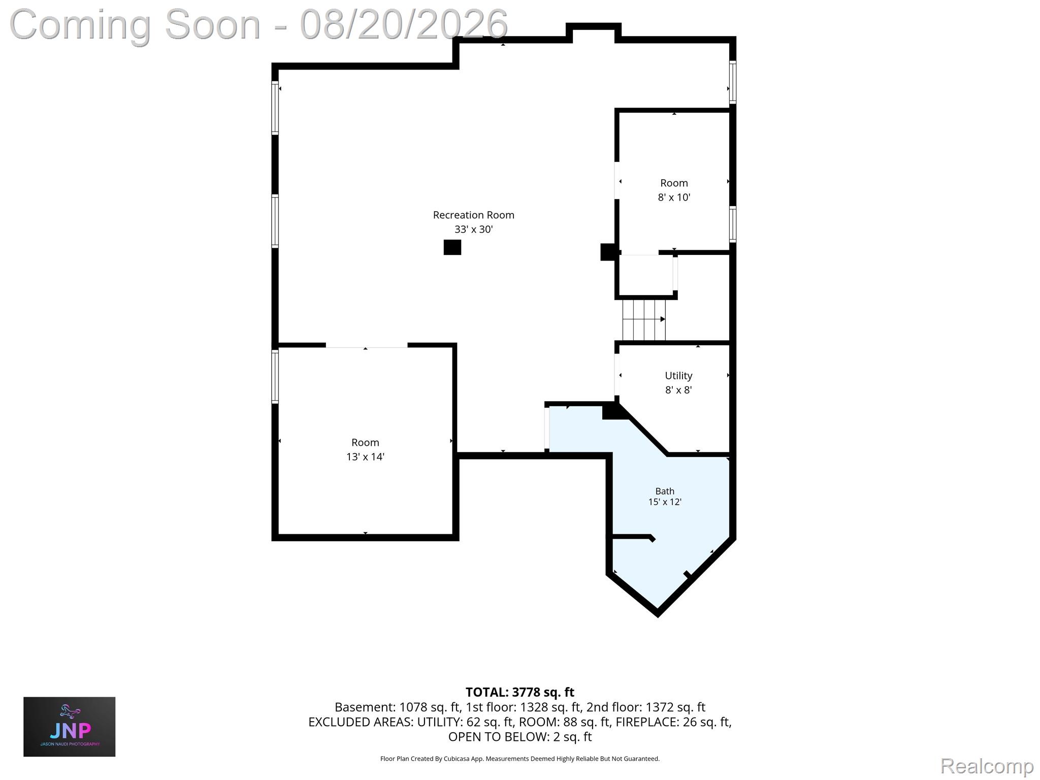 530 West 3rd Street Rochester, MI 48307 - Photo 46 of 46 2D Floor plan for 530 West 3rd Street.jpg