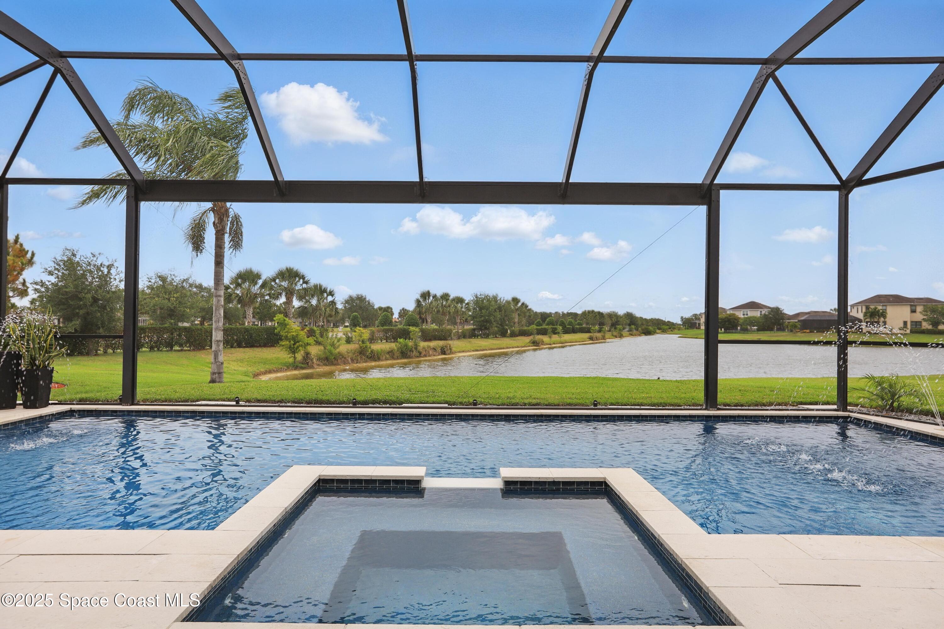 3222 Casterton Drive Melbourne, FL 32940 - Photo 41 of 67 a view of outdoor space with a swimming pool