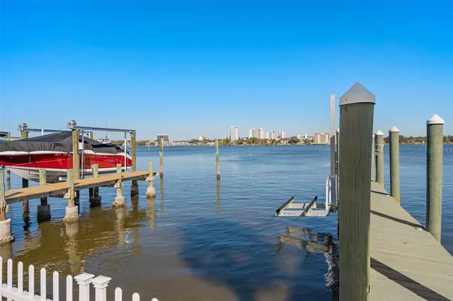a view of a lake with a ocean view