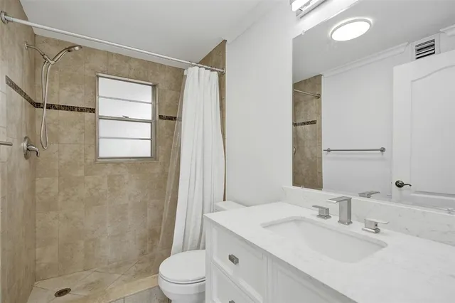 a view of a patio with a garden