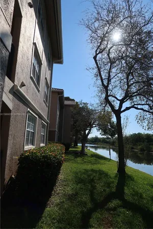 a house view with a garden space