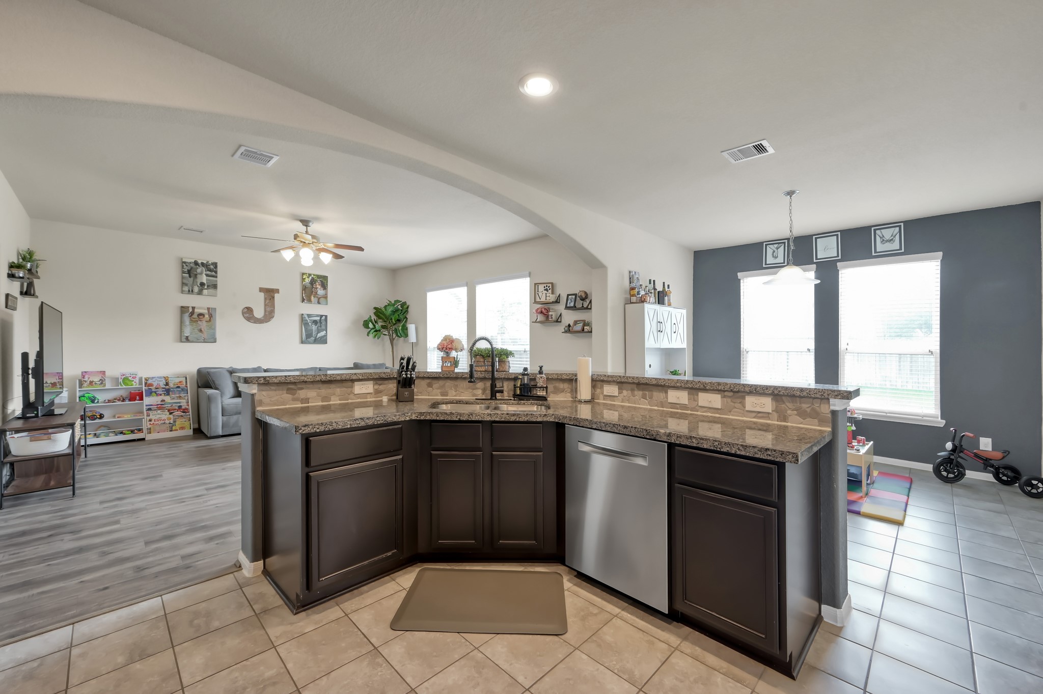 21550 Rainfall Park Drive Spring, TX 77388 - Photo 9 of 38 a kitchen with a sink and cabinets