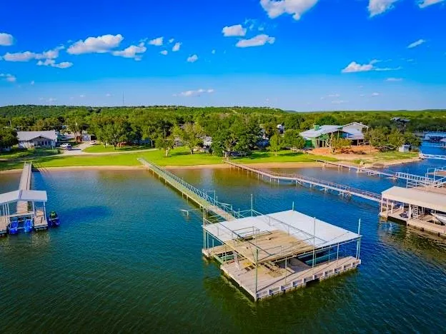 a view of a swimming pool with lounge chair