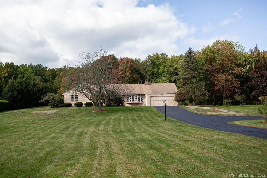 a house with trees in front of it