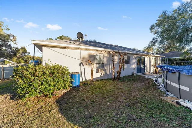 a view of an outdoor space with swimming pool