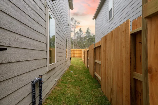 a view of a pathway of a building