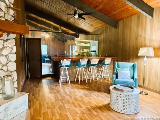 a view of balcony with furniture