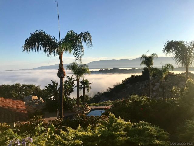 a view of a outdoor space with mountain view