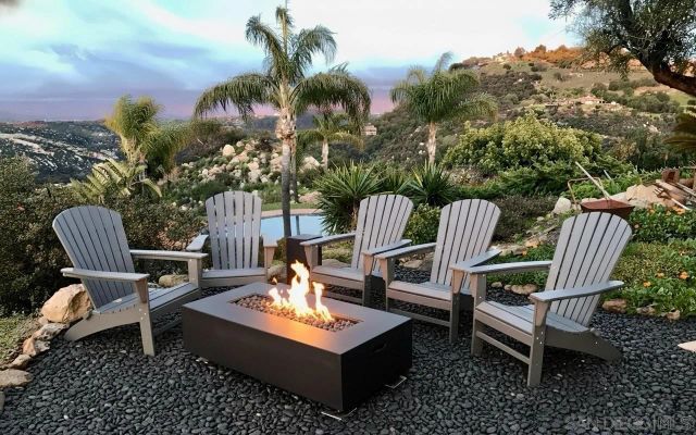 a backyard of a house with lots of green space