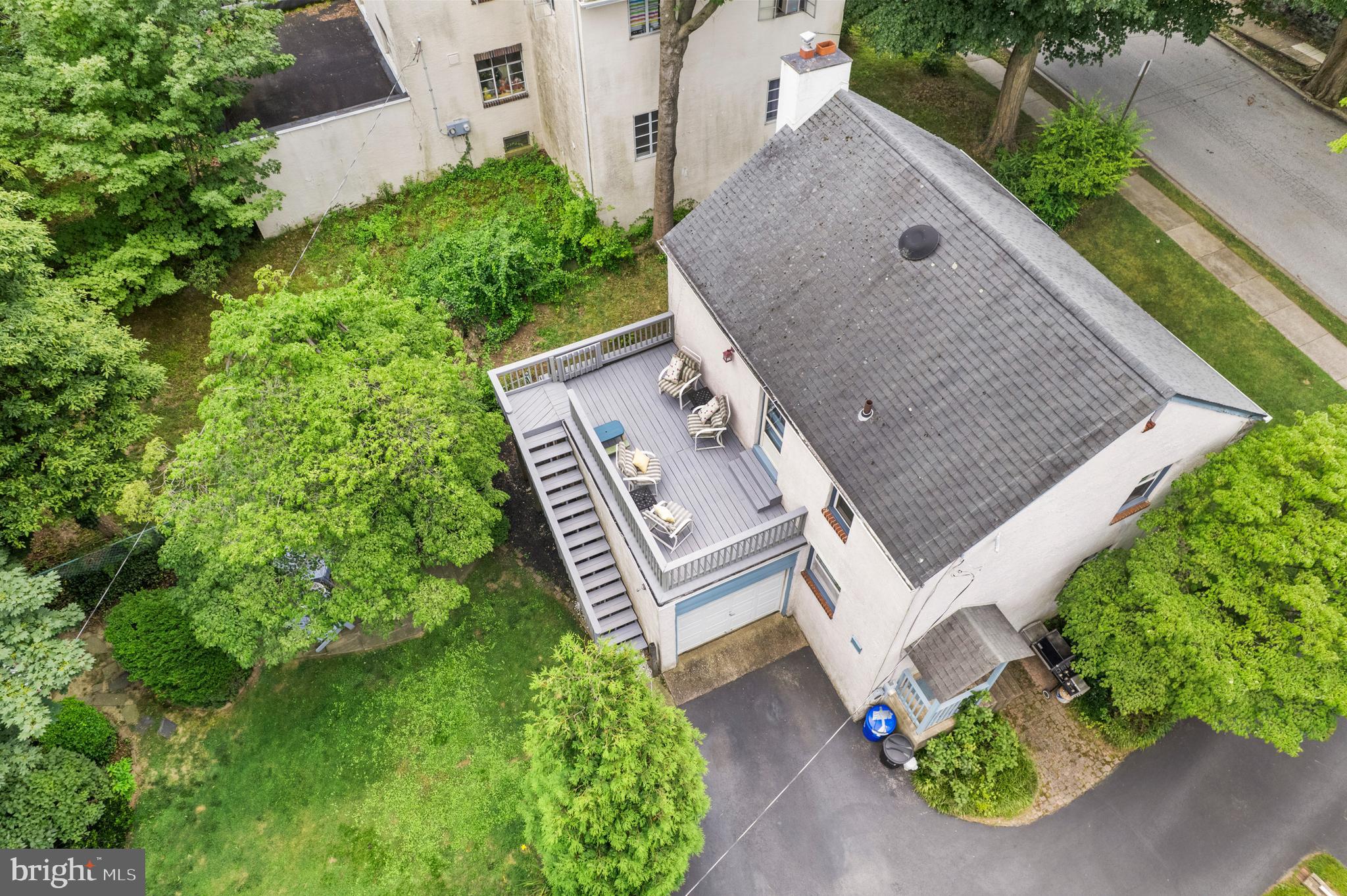 2589 Radcliffe Road Broomall, PA 19008 - Photo 30 of 34 an aerial view of a house with garden space and street view