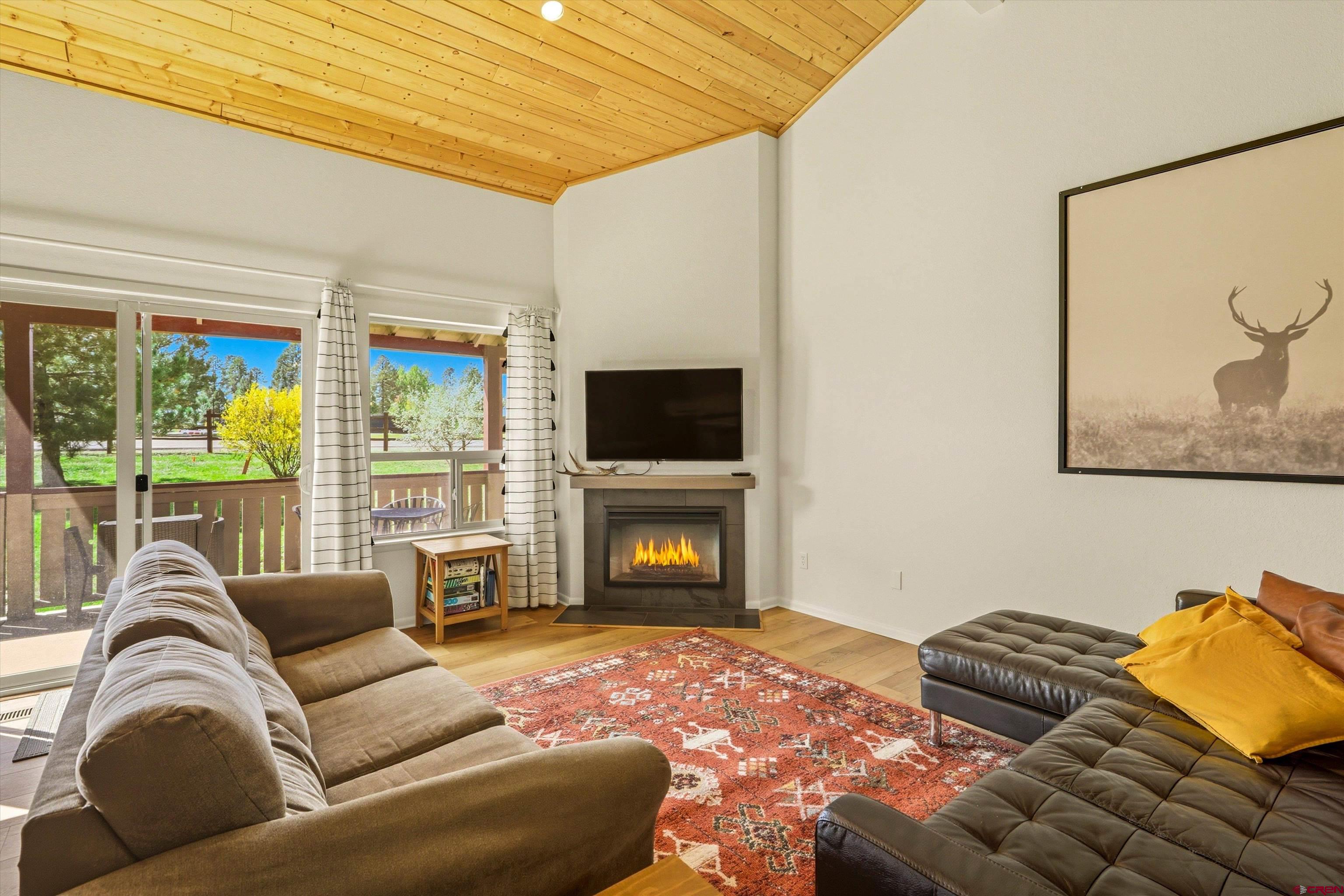 217 Pinon Causeway, Unit 3022 Pagosa Springs, CO 81147 - Photo 3 of 42 a living room with furniture or fireplace and a flat screen tv