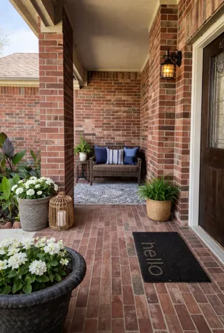a view of house with yard and seating space