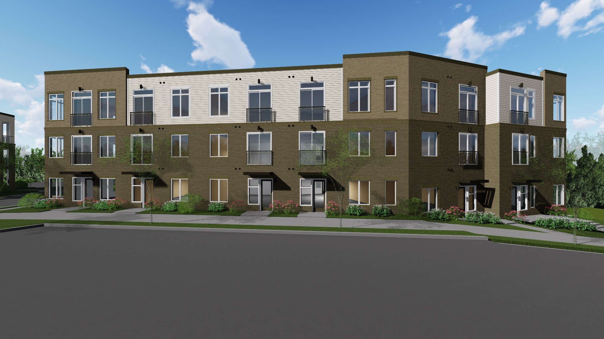 1507 Porter Road, Unit 204 Nashville, TN 37206 - Photo 2 of 11 a front view of a residential apartment building with a yard