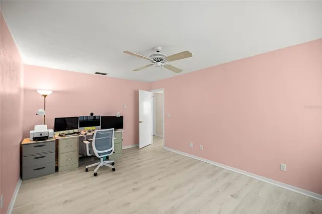 a view of workspace with a window