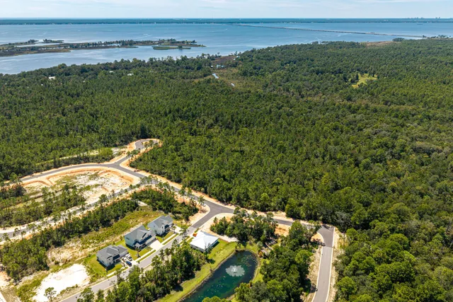 a view of a lake with a mountain