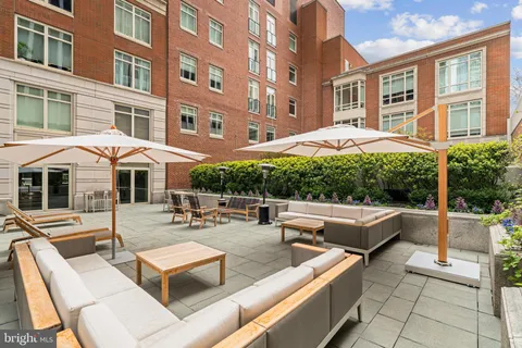 a view of outdoor space with seating