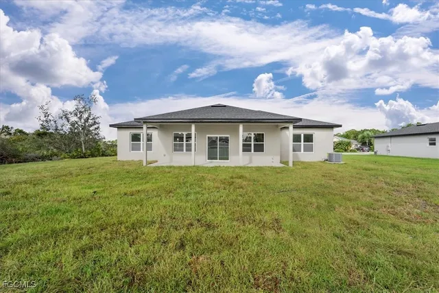 a house view with a garden space