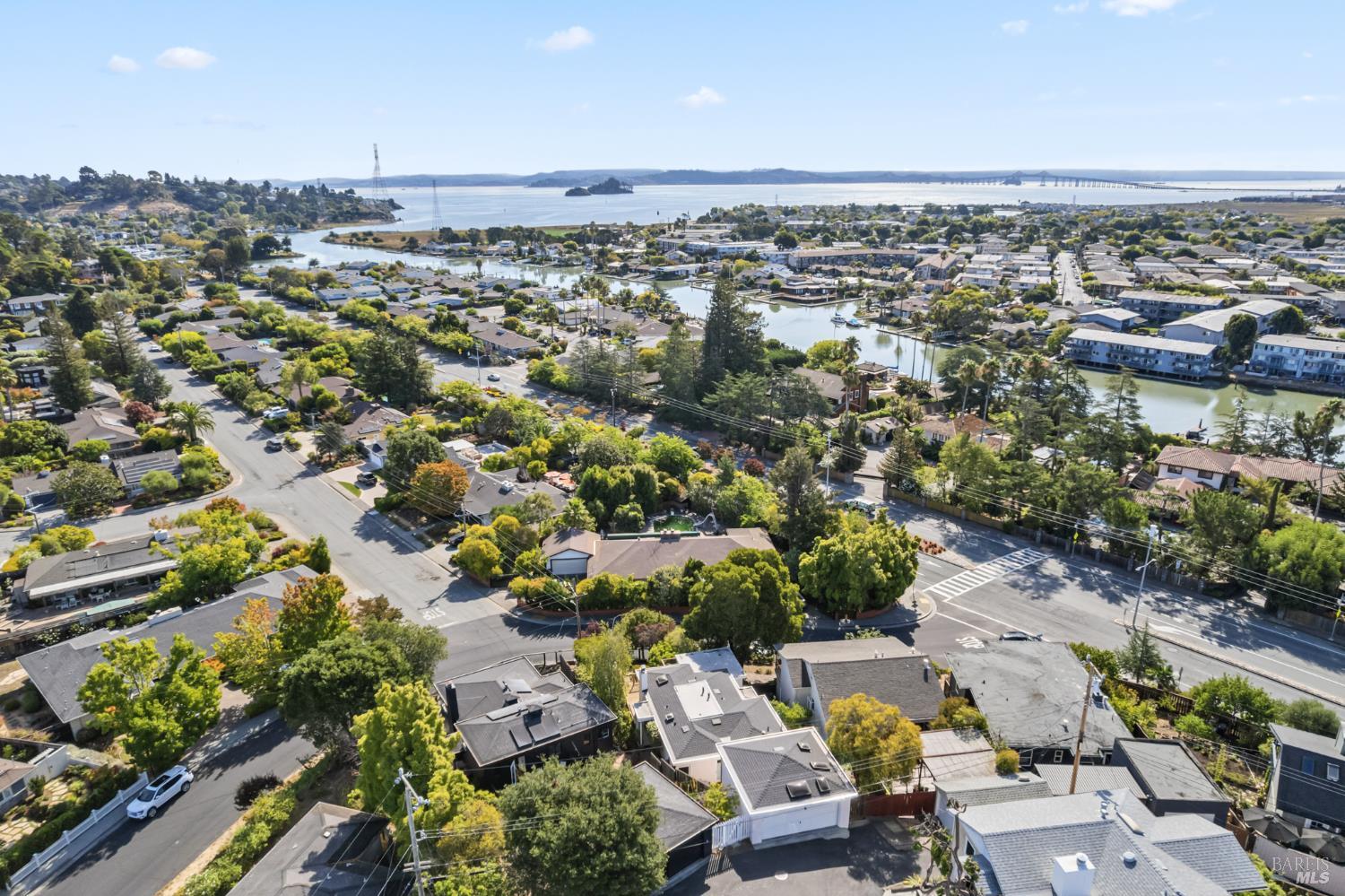 21 Marina Boulevard San Rafael, CA 94901 - Photo 36 of 38 an aerial view of a city with lots of residential buildings
