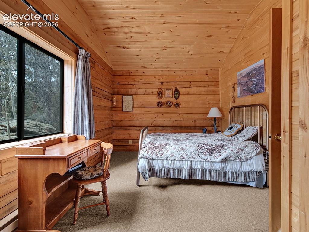 1462 Pulver Road Lake George, CO 80827 - Photo 16 of 25 a bedroom with a bed and a table