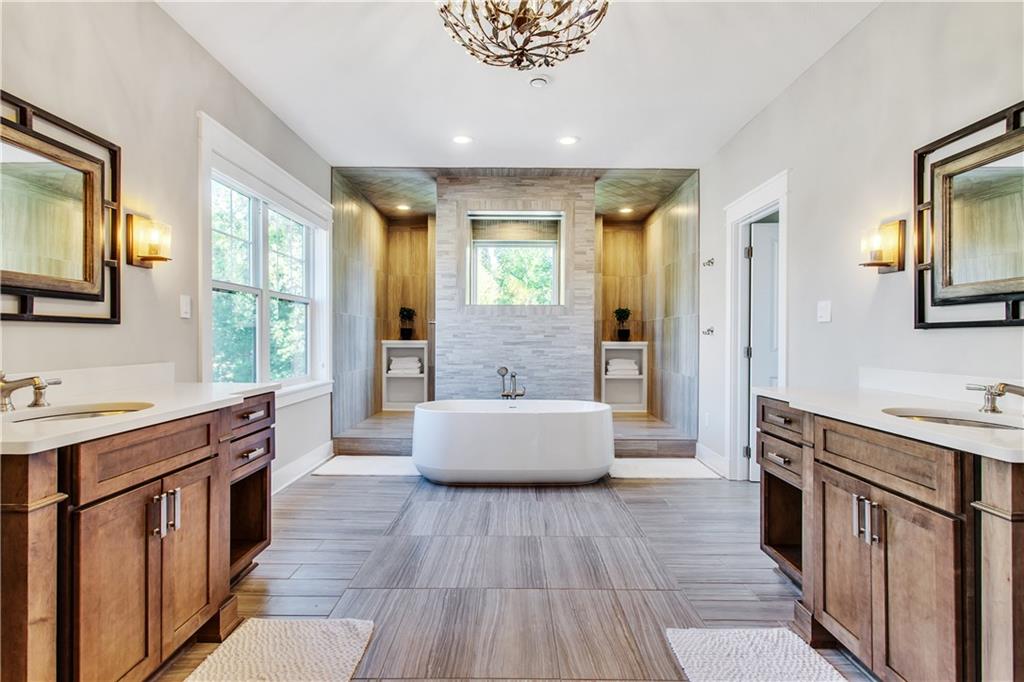 662 Chilliwack Lane Mars, PA 16046 - Photo 18 of 25 Wow! Freestanding tub with a stone waterfall, and an open-concept shower!