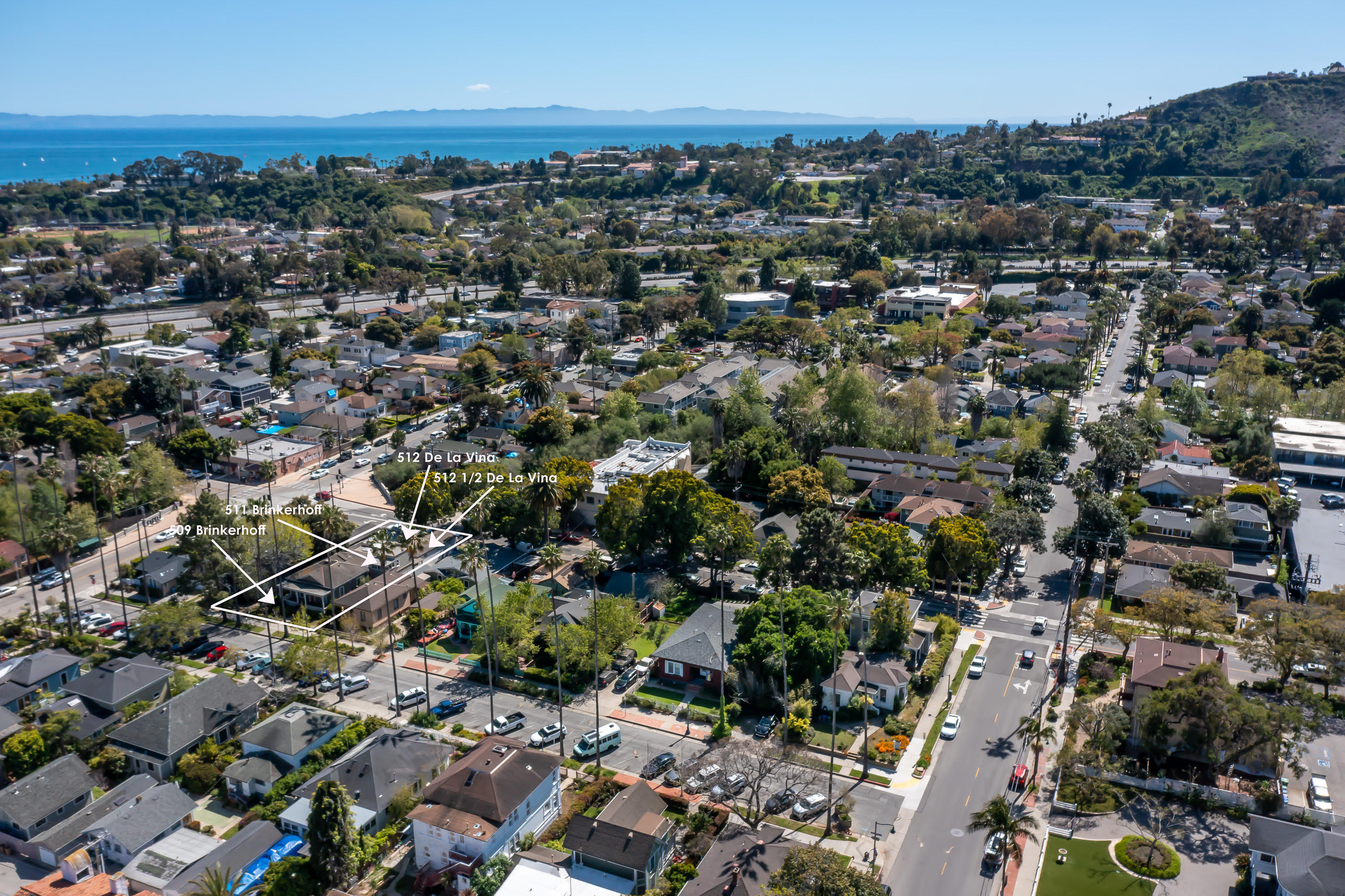509 Brinkerhoff Avenue Santa Barbara, CA 93101 - Photo 9 of 10 an aerial view of a city